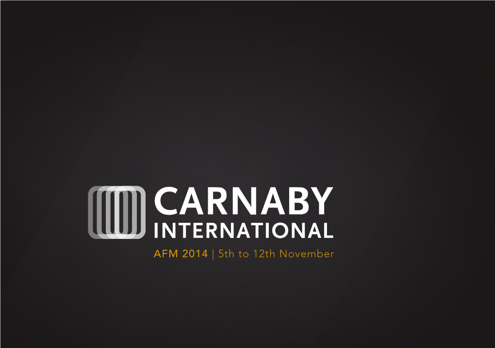 CARNABY INTERNATIONALINTERNATIONAL AFMAFM 2014 2014 | 5Th| 5T Hto to 12Th 12Th November November MARTIN SCORSESE PRESENTS: TOMORROW