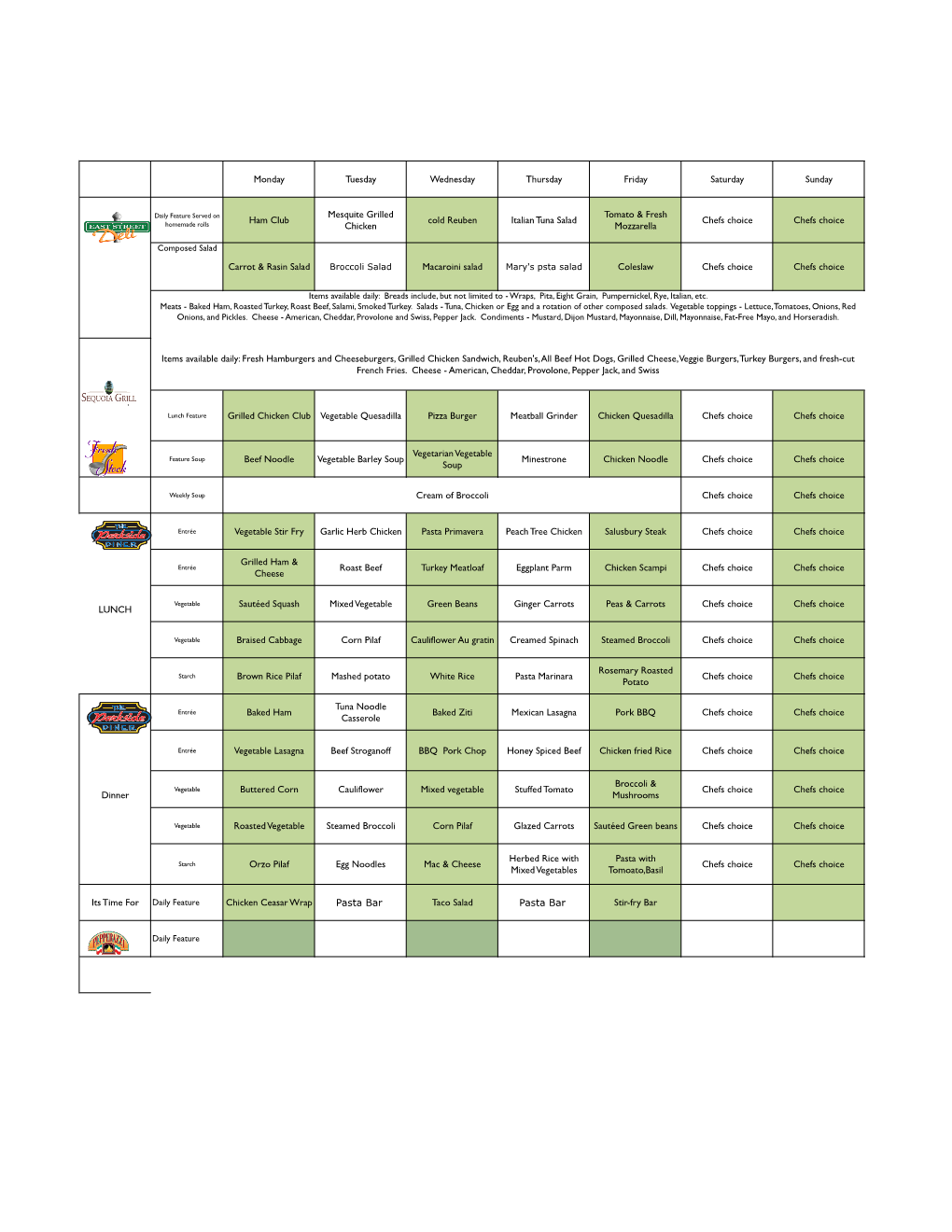 Menu Cycle.Xlsx