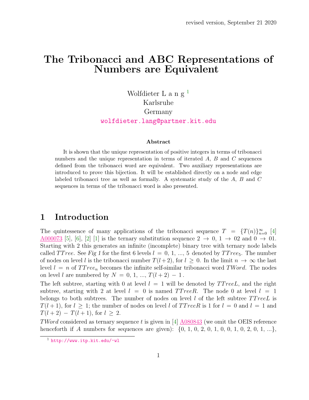 The Tribonacci and ABC Representations of Numbers Are Equivalent