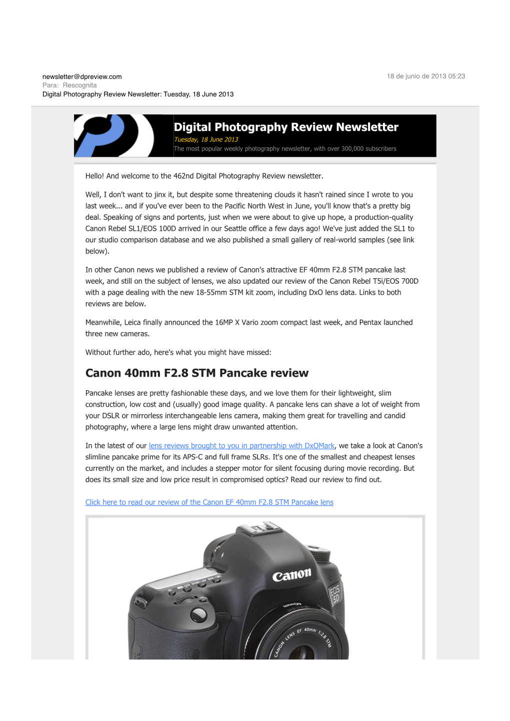 Digital Photography Review Newsletter: Tuesday, 18 June 2013