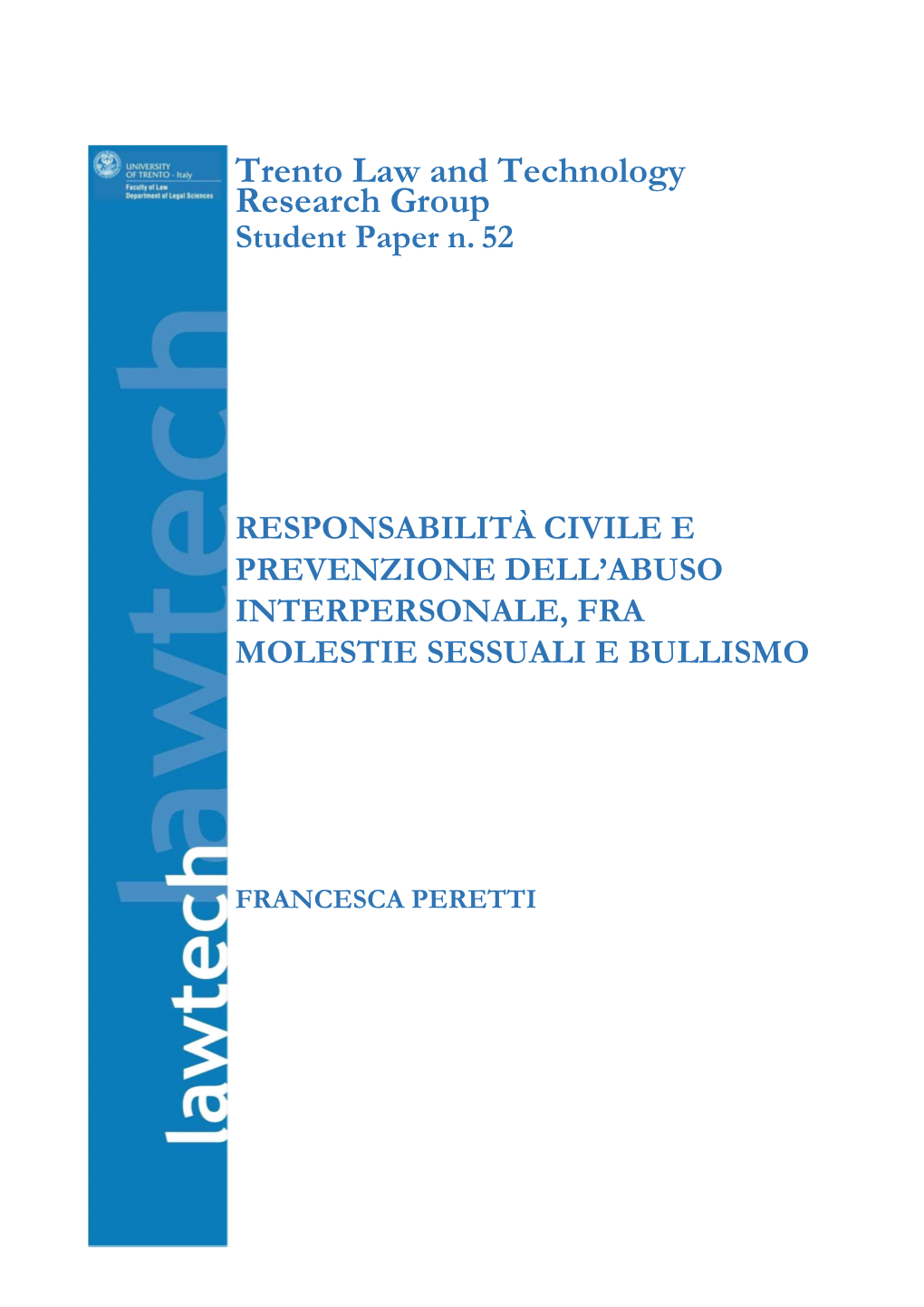 Trento Law and Technology Research Group Student Paper N