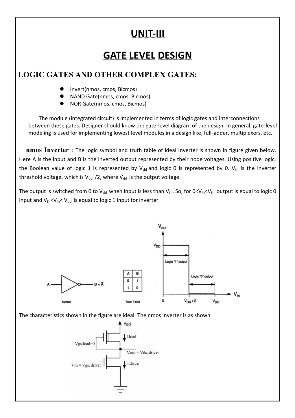 Unit-Iii Gate Level Design