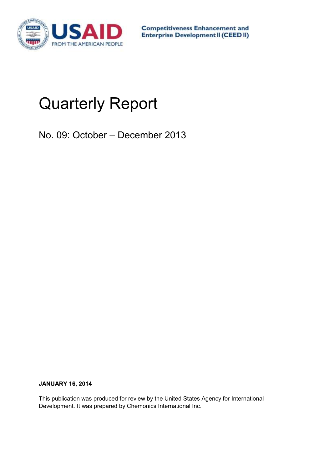 Quarterly Report