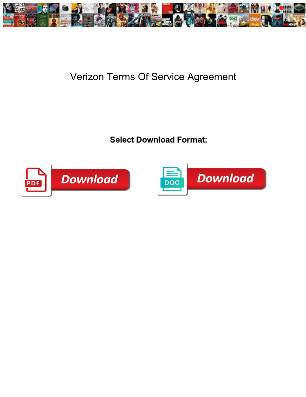 Verizon Terms of Service Agreement