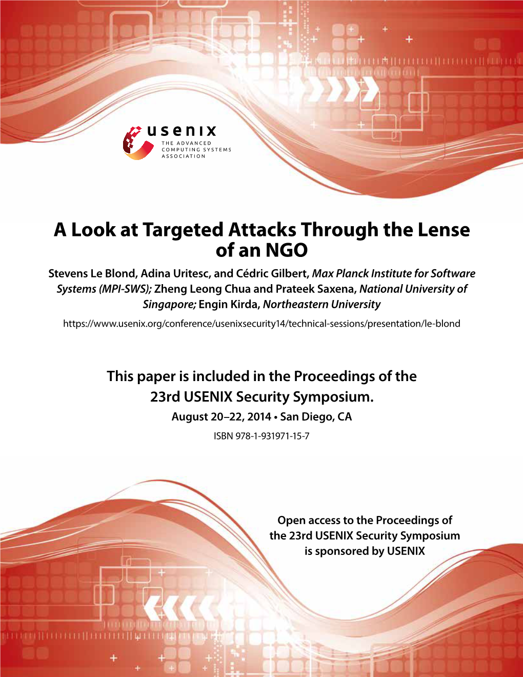 A Look at Targeted Attacks Through the Lense of An