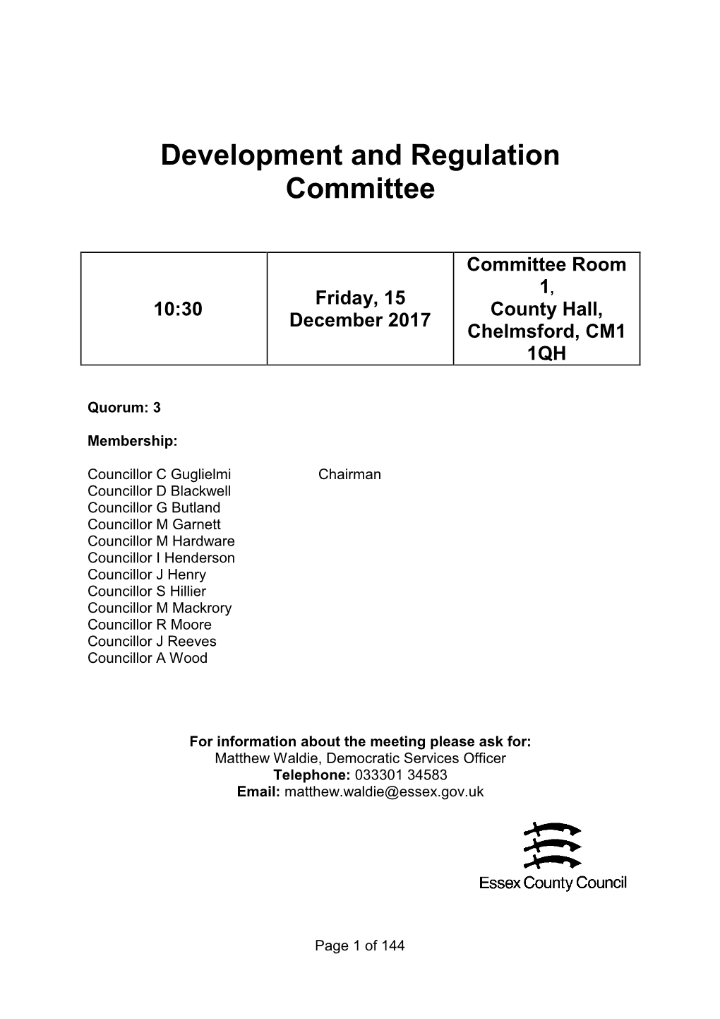 Development and Regulation Committee