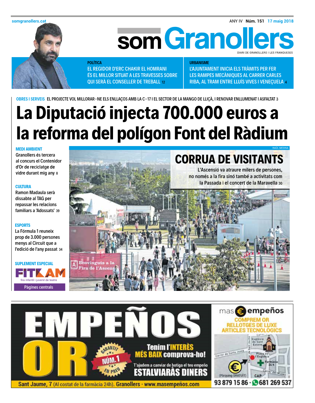 La Diputació Injecta 700.000 Euros a La Reforma Del Polígon Font Del