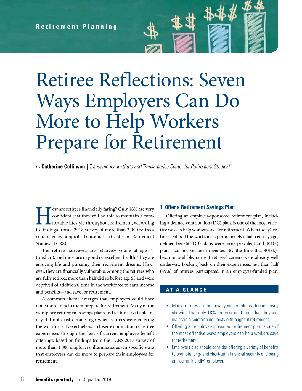 Seven Ways Employers Can Do More to Help Workers Prepare for Retirement