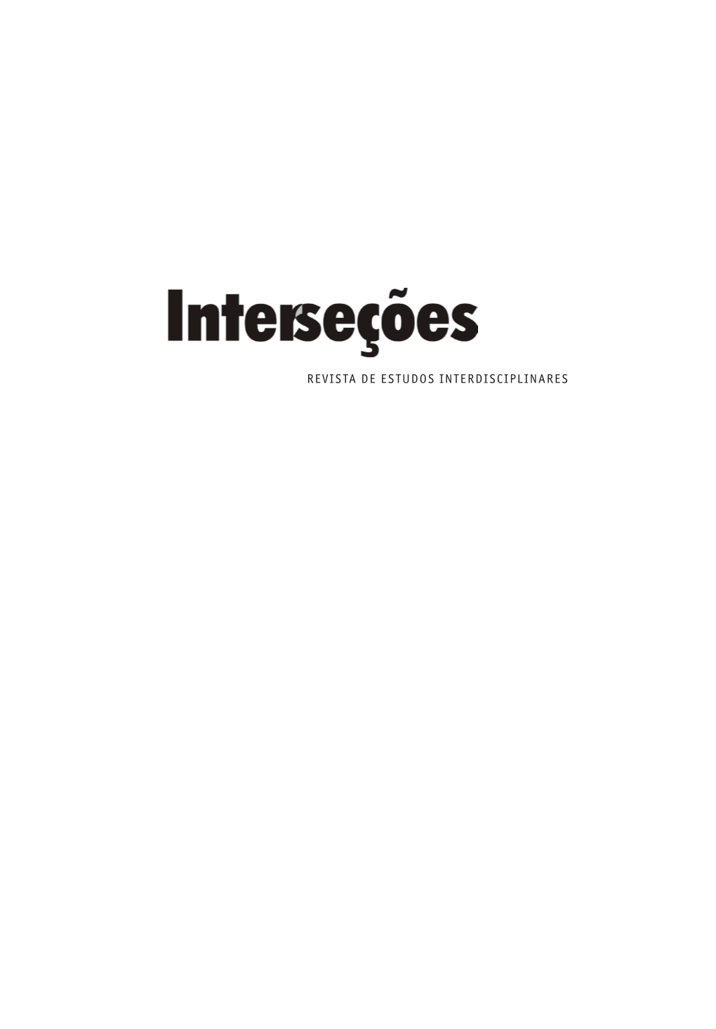 Revista De Estudos Interdisciplinares UNIVERSIDADE DO ESTADO DO RIO DE JANEIRO