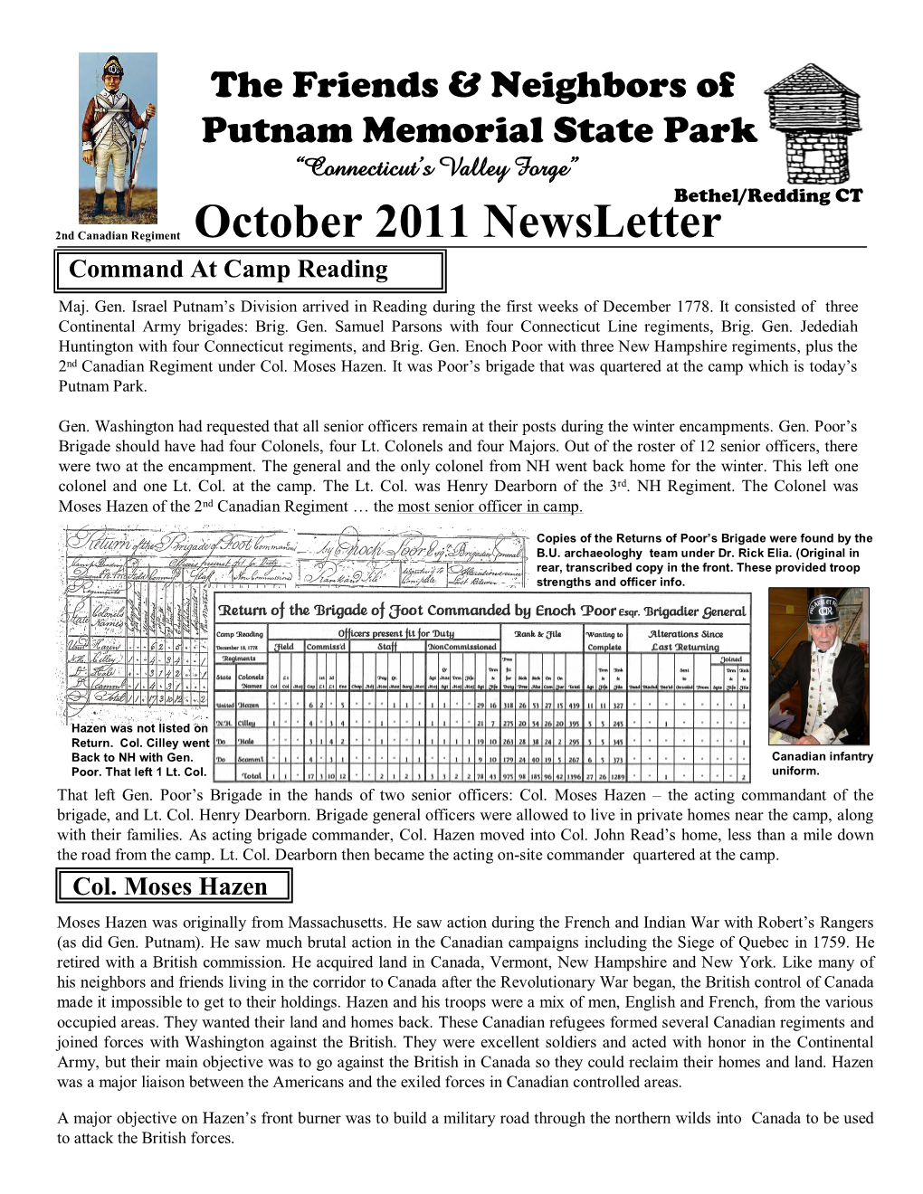 October 2011 Newsletter Command at Camp Reading Maj