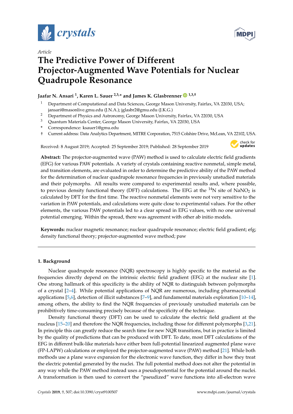 The Predictive Power of Different Projector-Augmented Wave Potentials for Nuclear Quadrupole Resonance