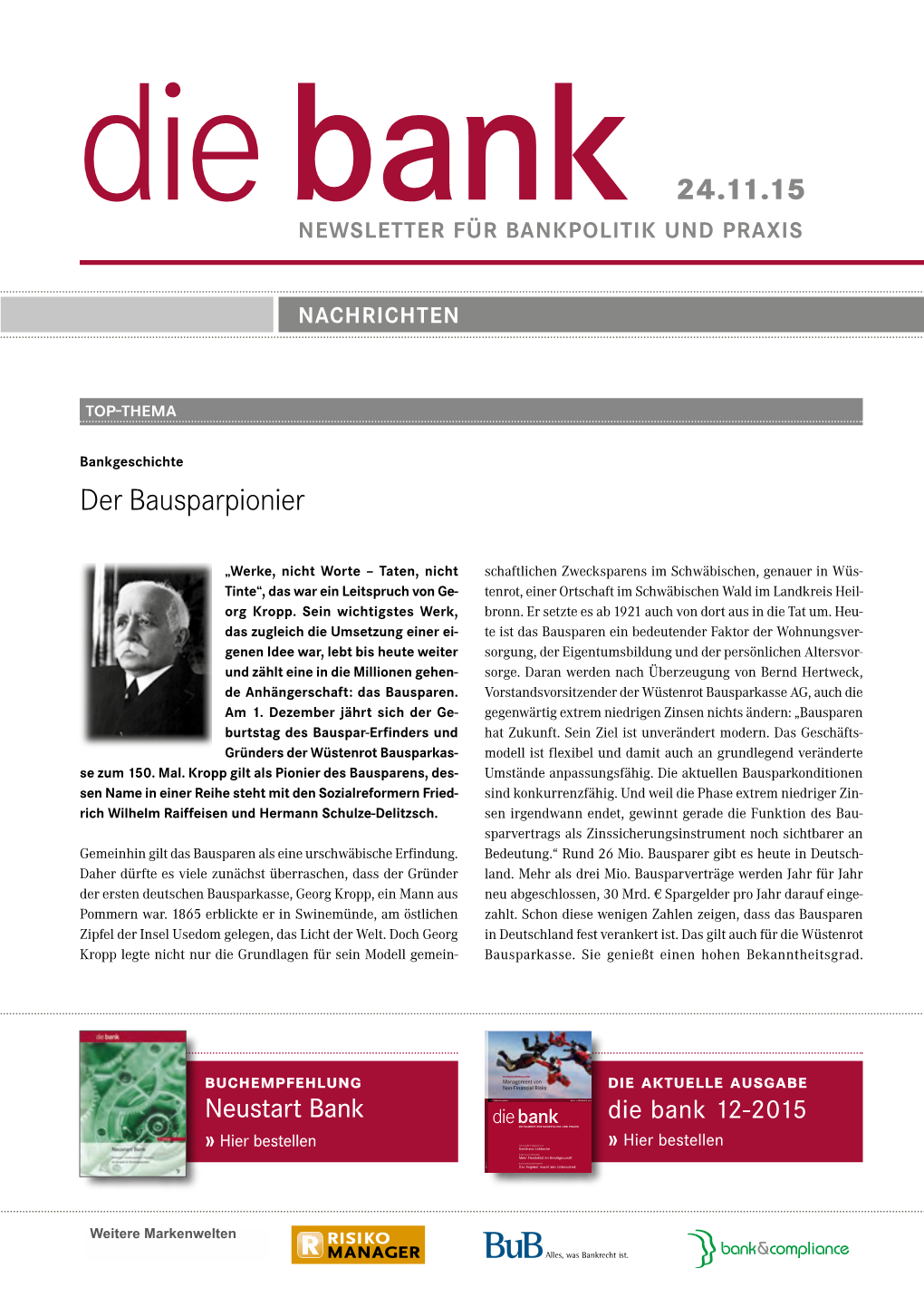 Newsletter Vom 24.11.15