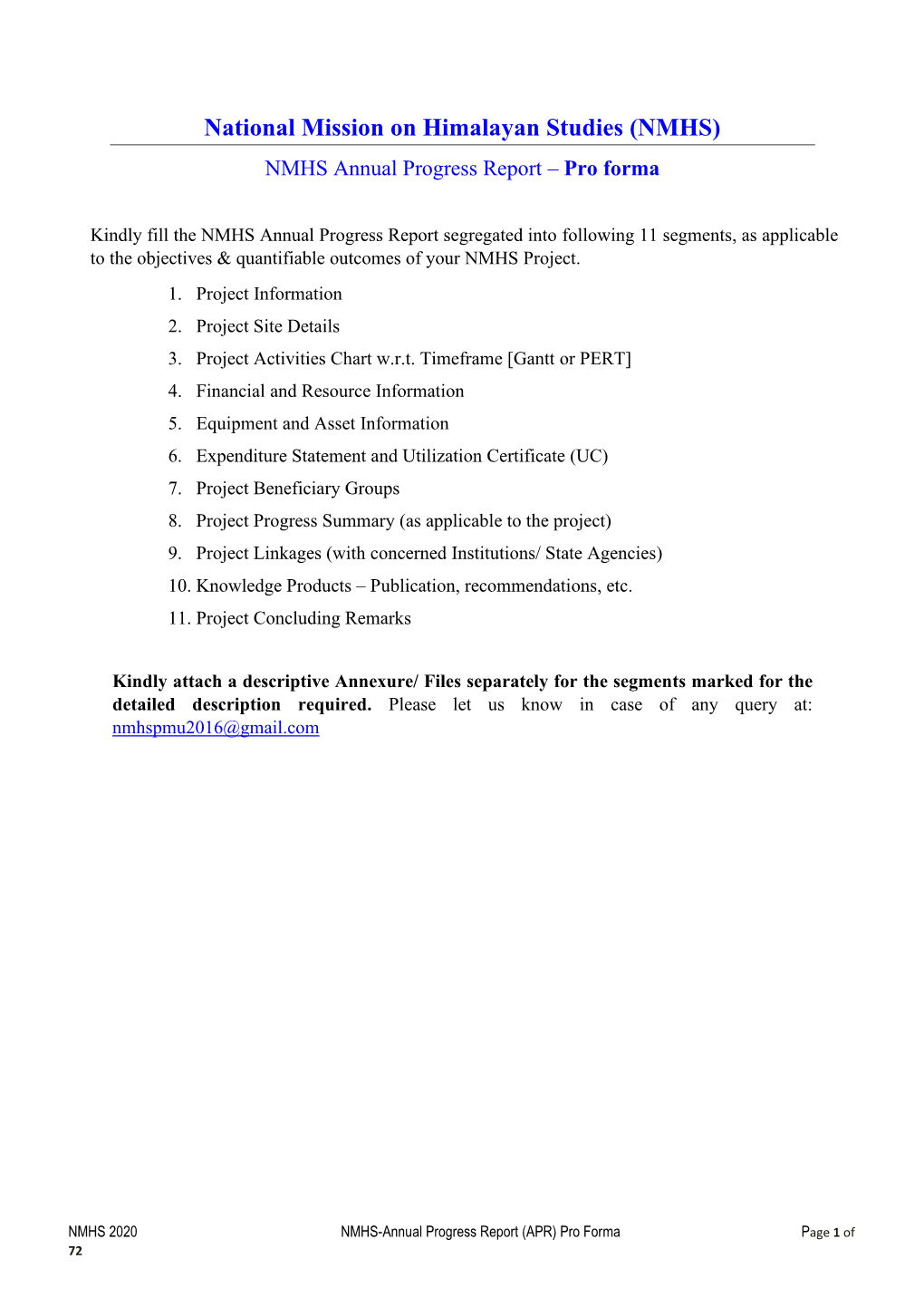 2020 NMHS-Annual Progress Report (APR) Pro Forma Page 1 of 72