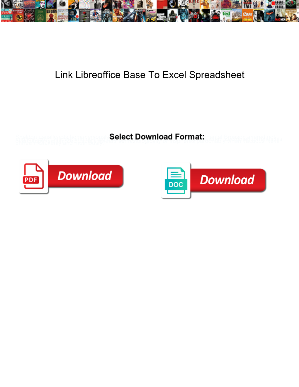 Link Libreoffice Base to Excel Spreadsheet