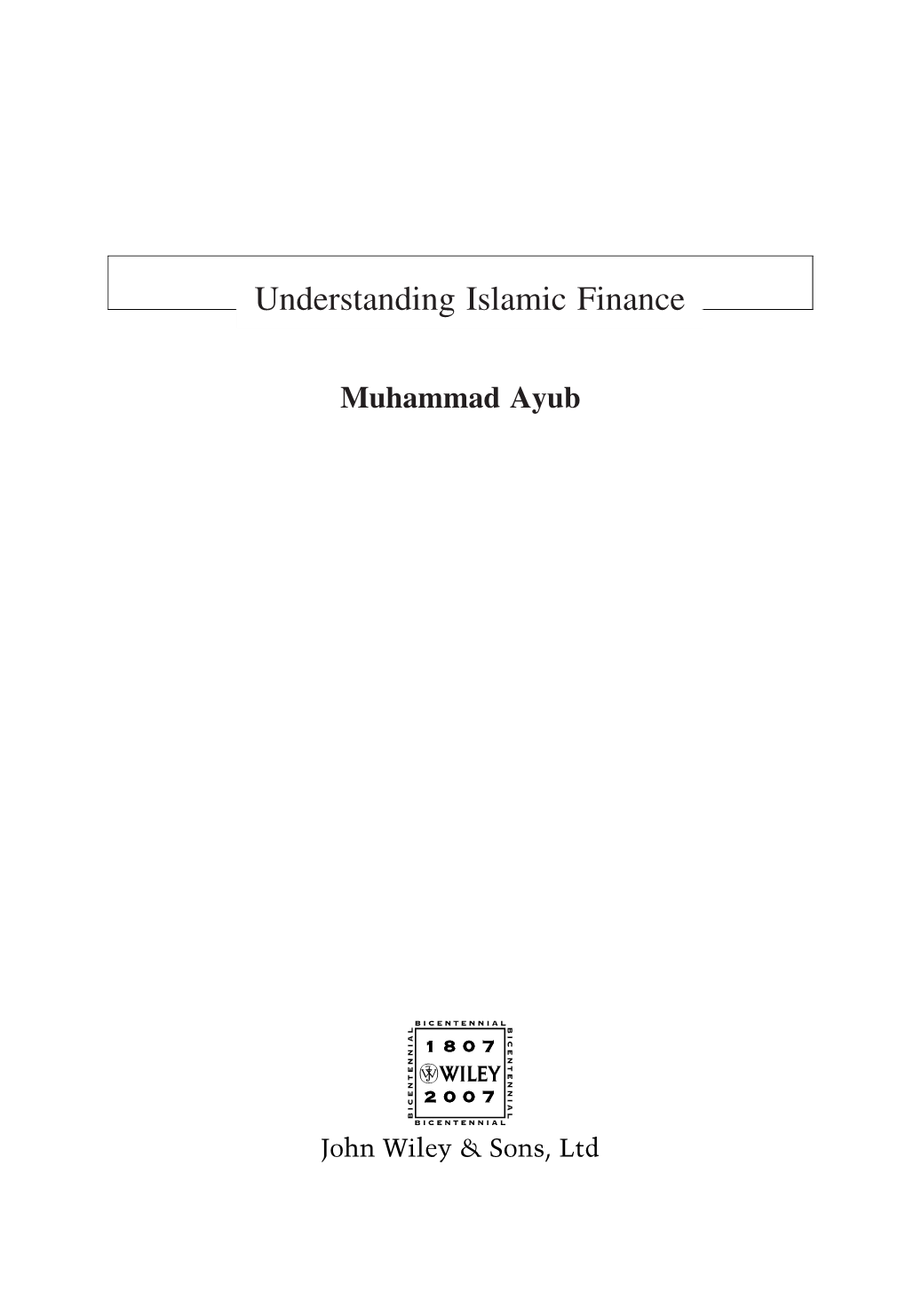 Understanding Islamic Finance