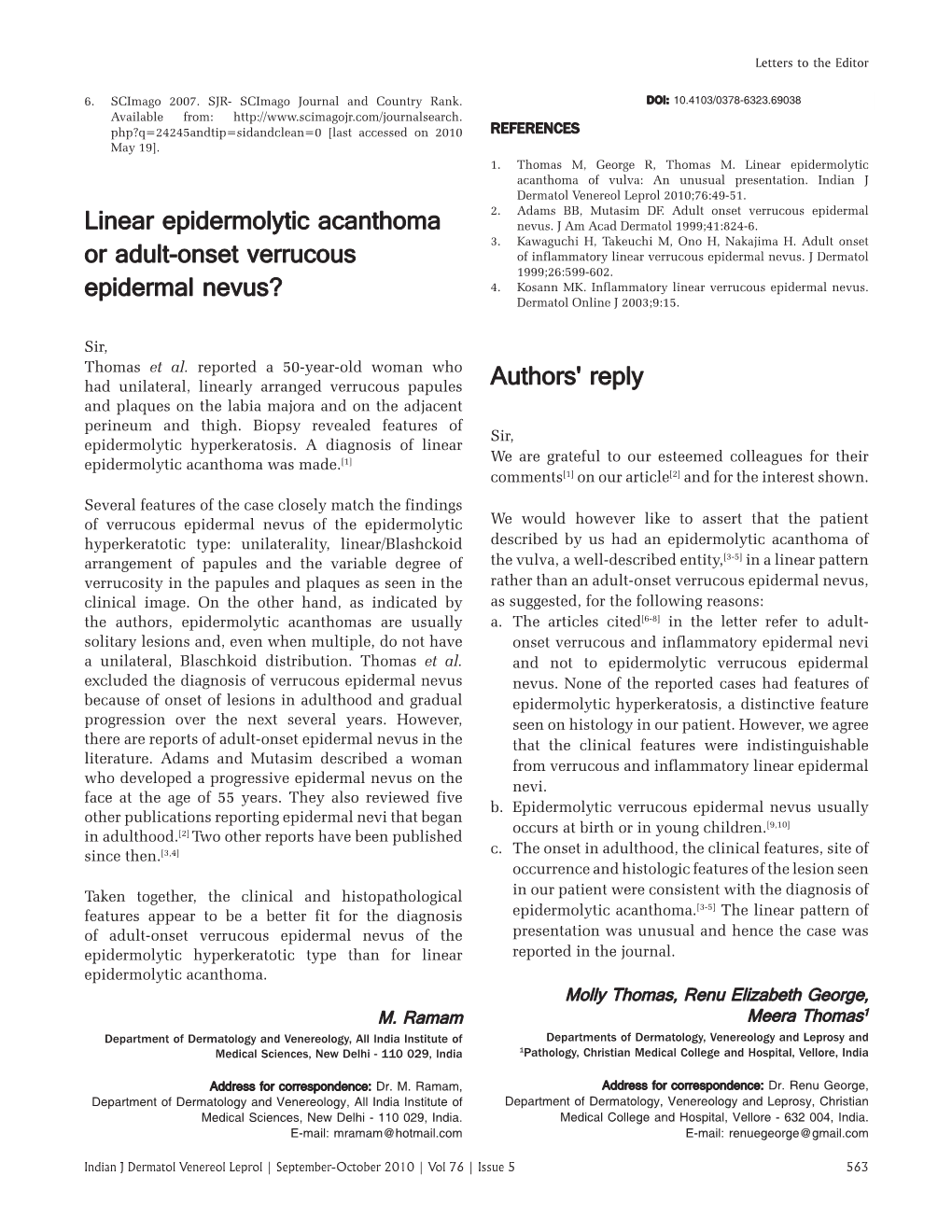 Linear Epidermolytic Acanthoma Or Adult-Onset