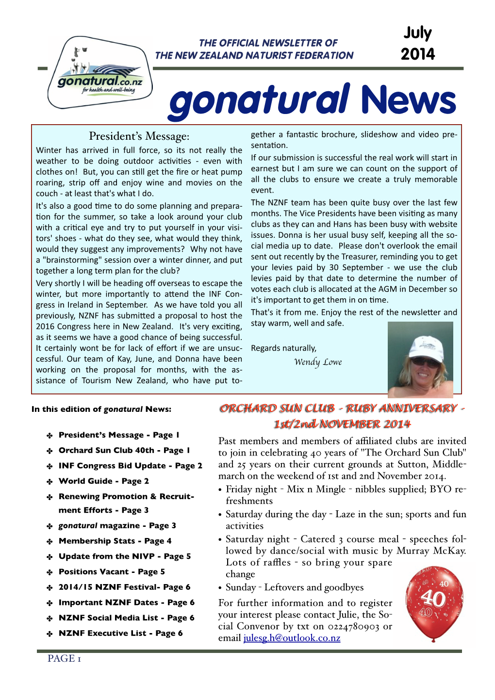 Draft July 2014 Gonatural News