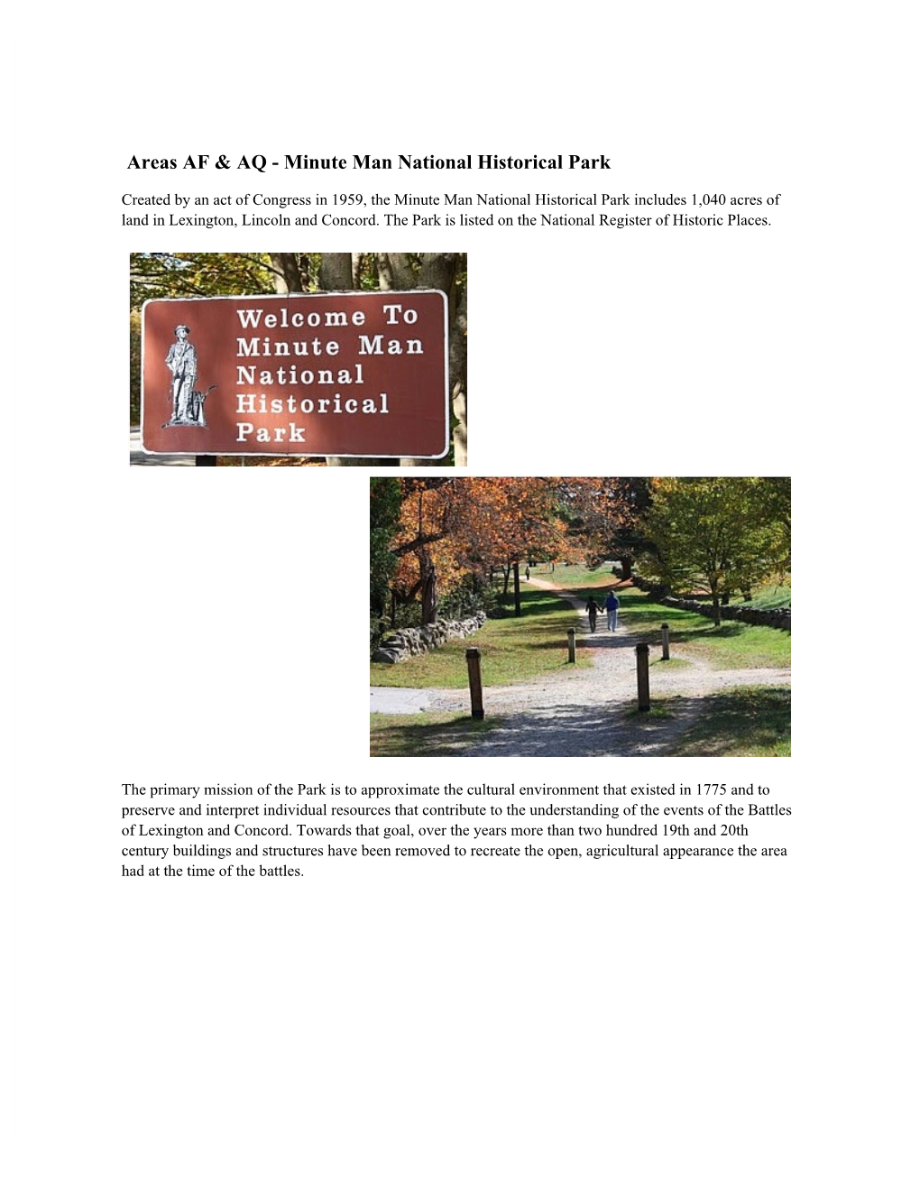 Minute Man National Historical Park