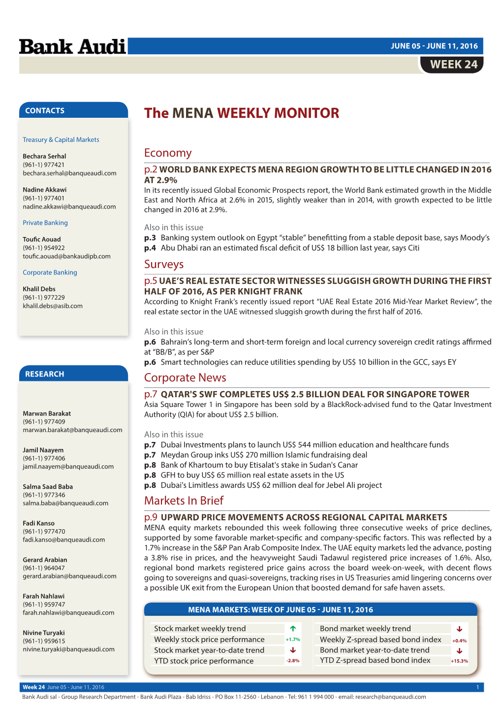MENA Weekly Monitor (24)