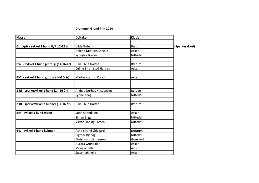 Drammen Grand Prix 2014