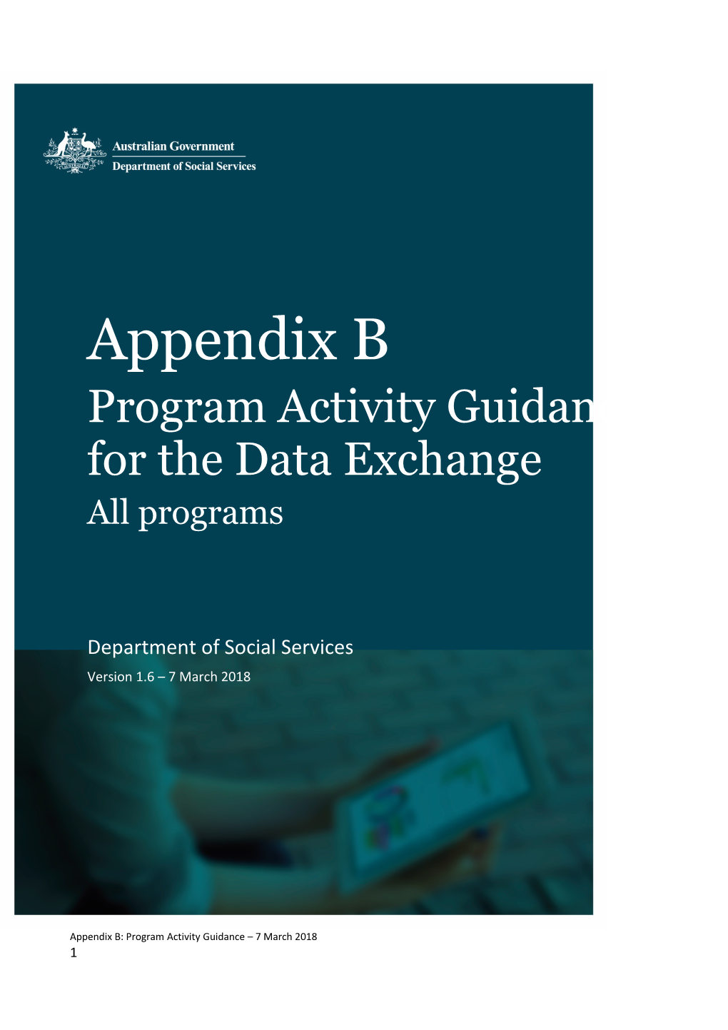 Program Activity Guidance for the Data Exchange