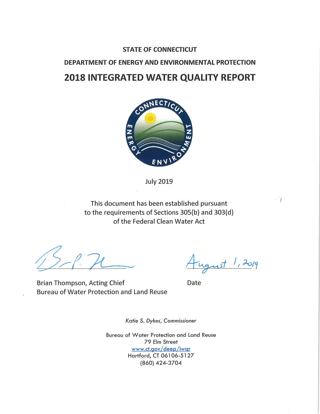 2018 Integrated Water Quality Report As Not Supporting for Recreation Due to the Presence of Fecal Bacteria