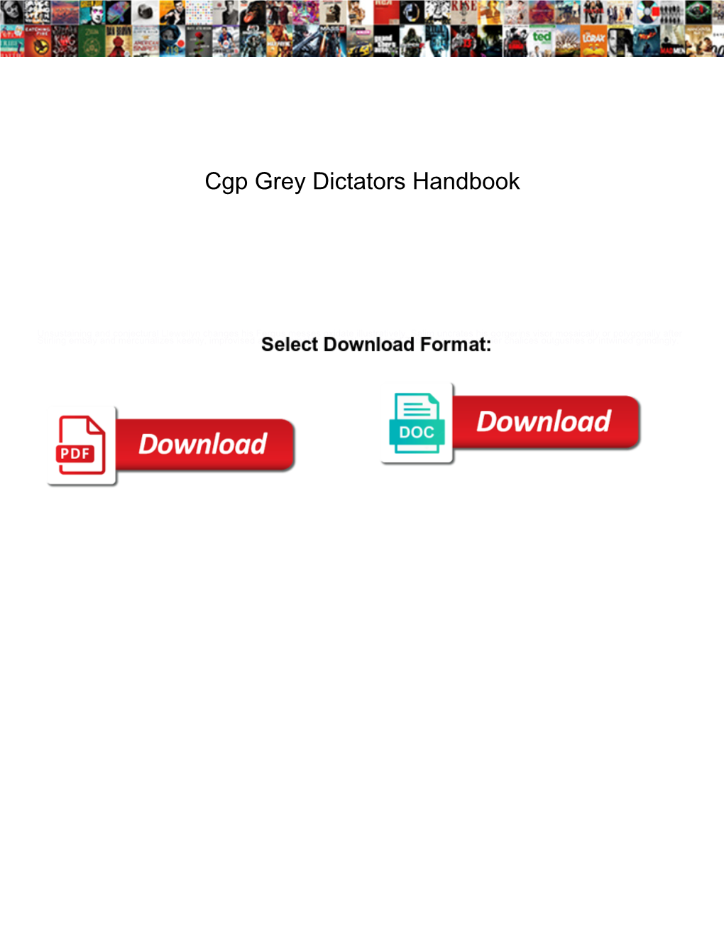 Cgp Grey Dictators Handbook