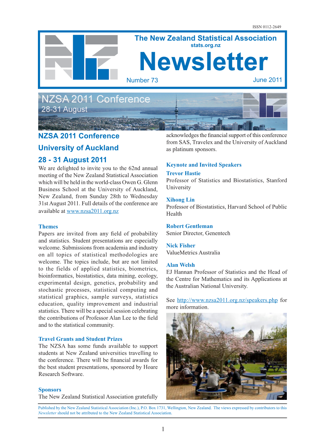 Newsletter Number 73 June 2011