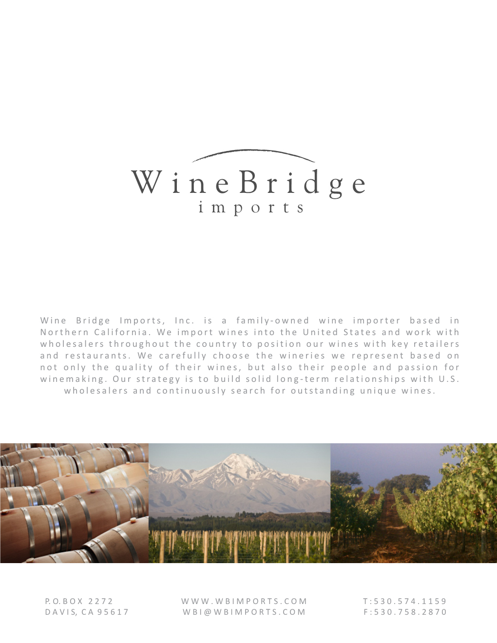 Wine Bridge Imports, Inc. Is a Family-Owned Wine Importer Based in Northern California