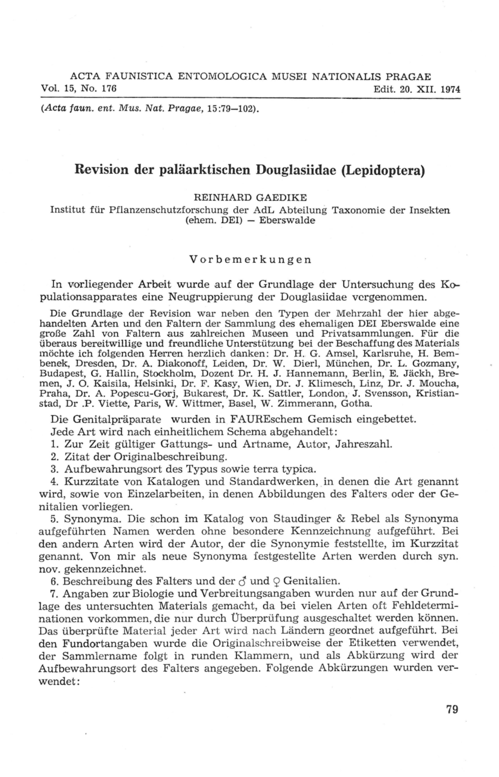 Revision Der Paläarktischen Douglasiidae (Lepidoptera)