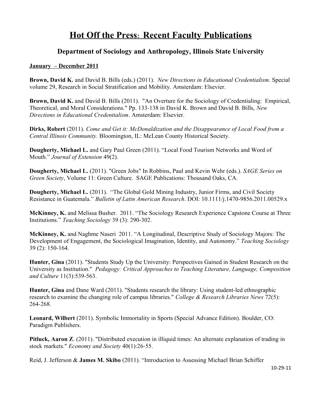 Hot Off the Press: Recent Faculty Publications