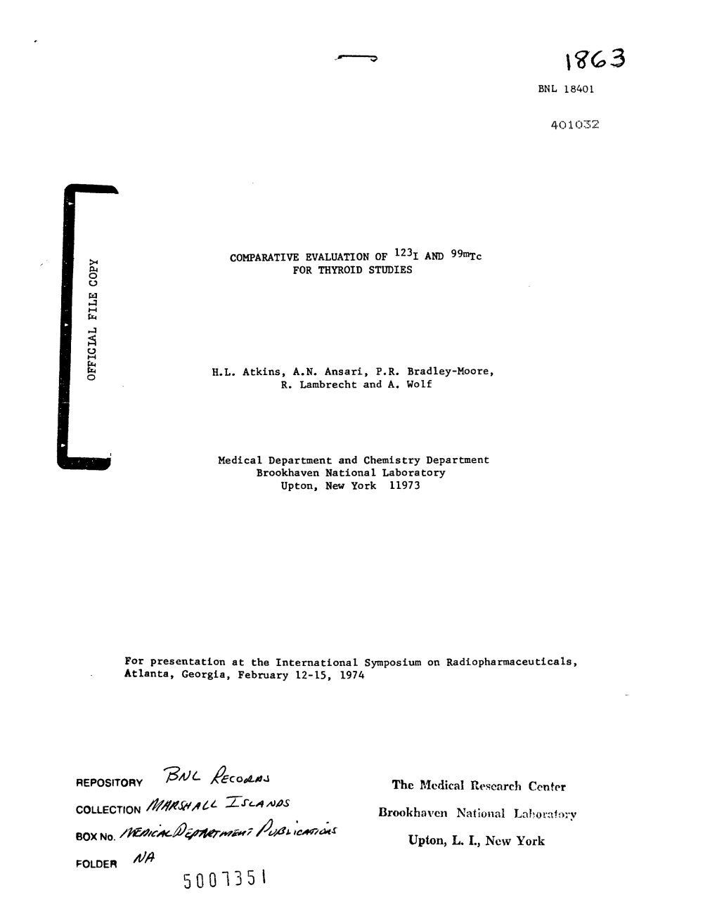 Comparative Evaluation of Iodine-123 and Technetium-99