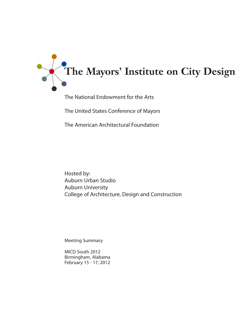 The Mayors' Institute on City Design