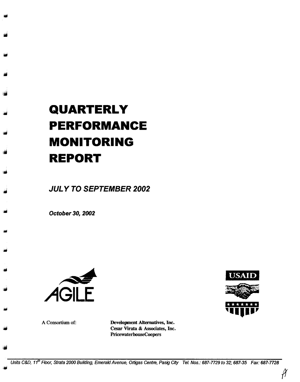 Quarterly Performance Monitoring Report