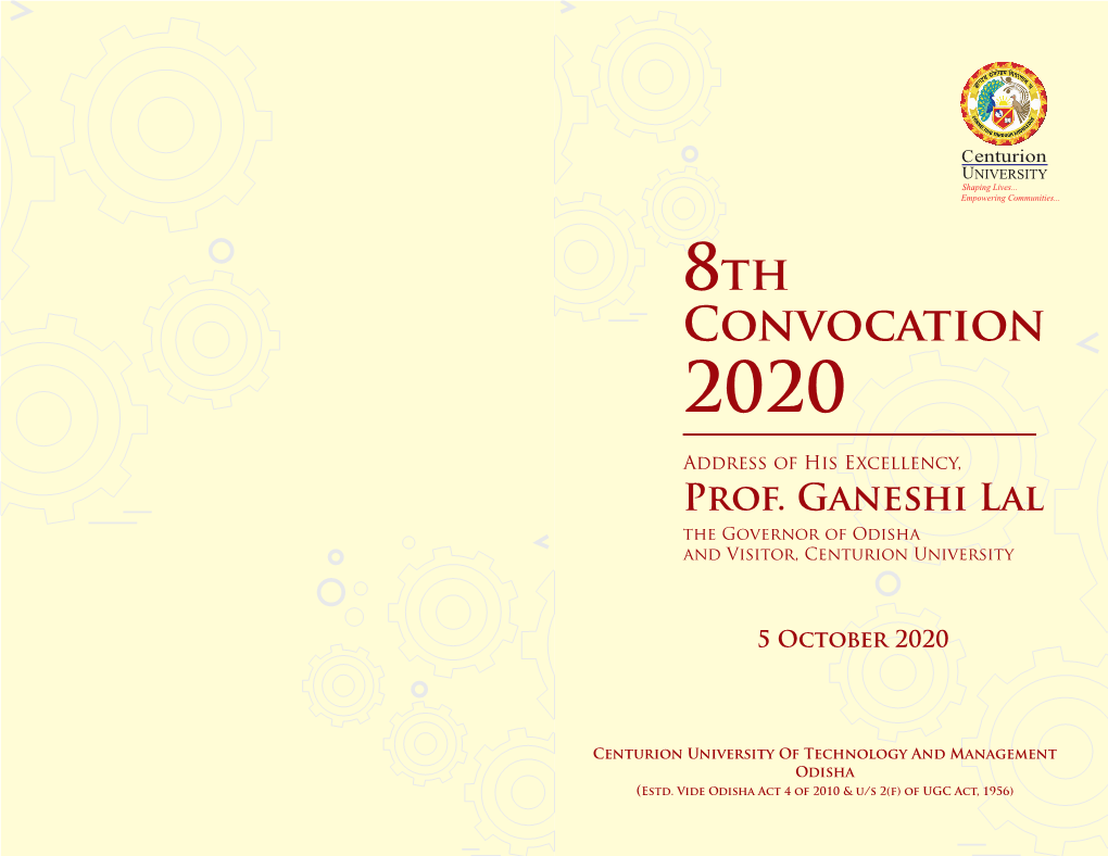 8Th Convocation 2020 Report Booklet