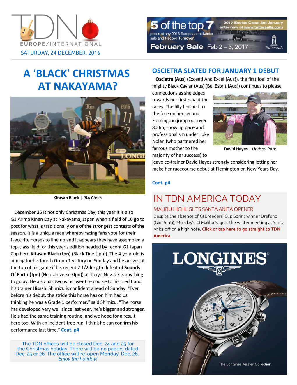 A &gt;BLACK= CHRISTMAS at NAKAYAMA?