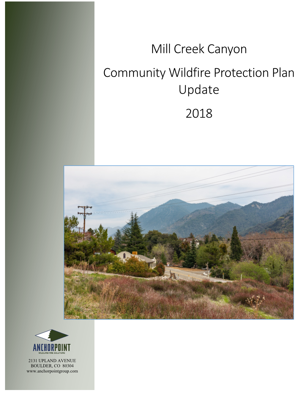 Mill Creek Canyon Community Wildfire Protection Plan
