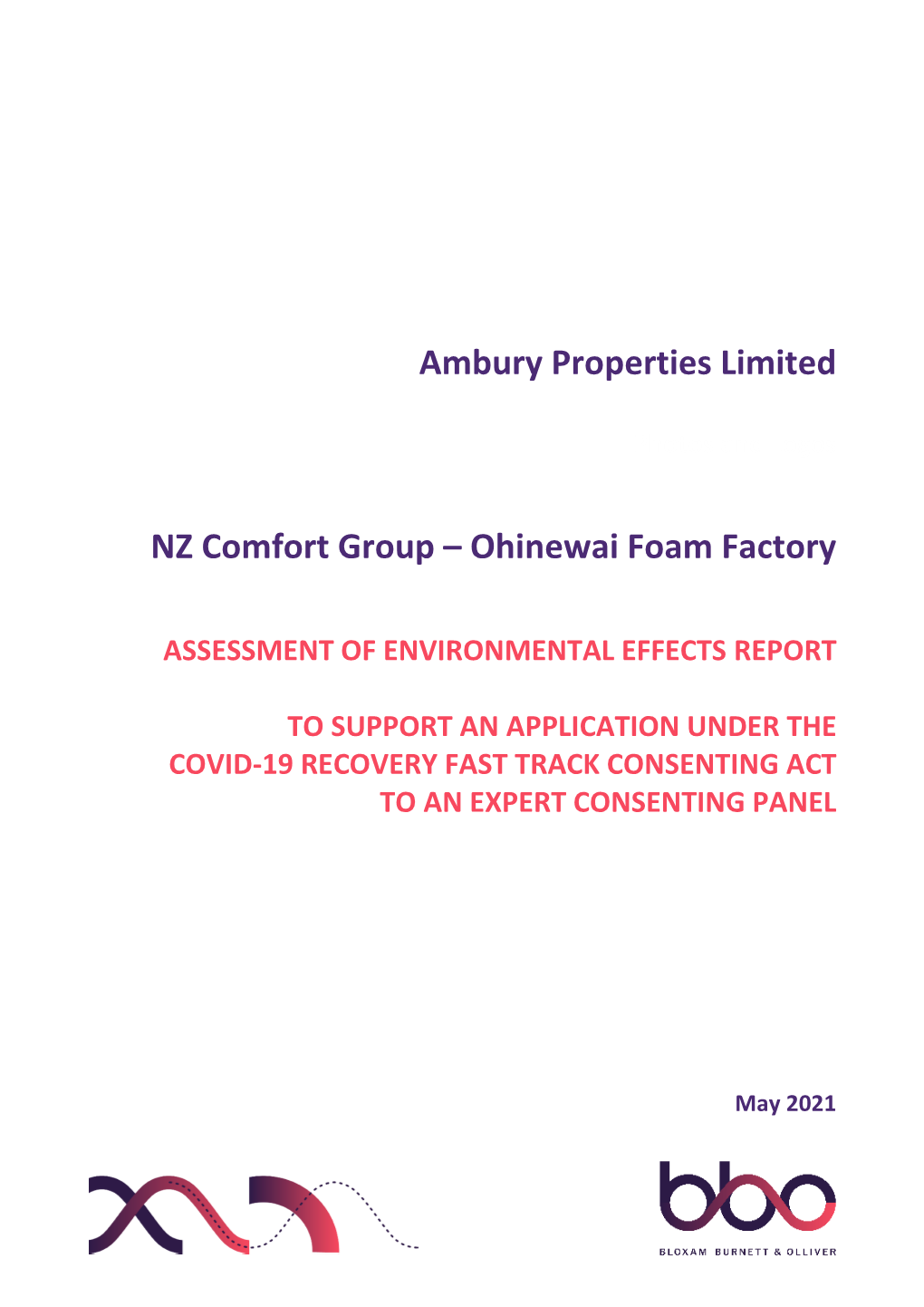 Ambury Properties Limited NZ Comfort Group – Ohinewai Foam Factory