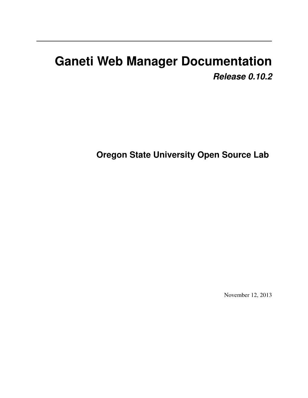 Ganeti Web Manager Documentation Release 0.10.2