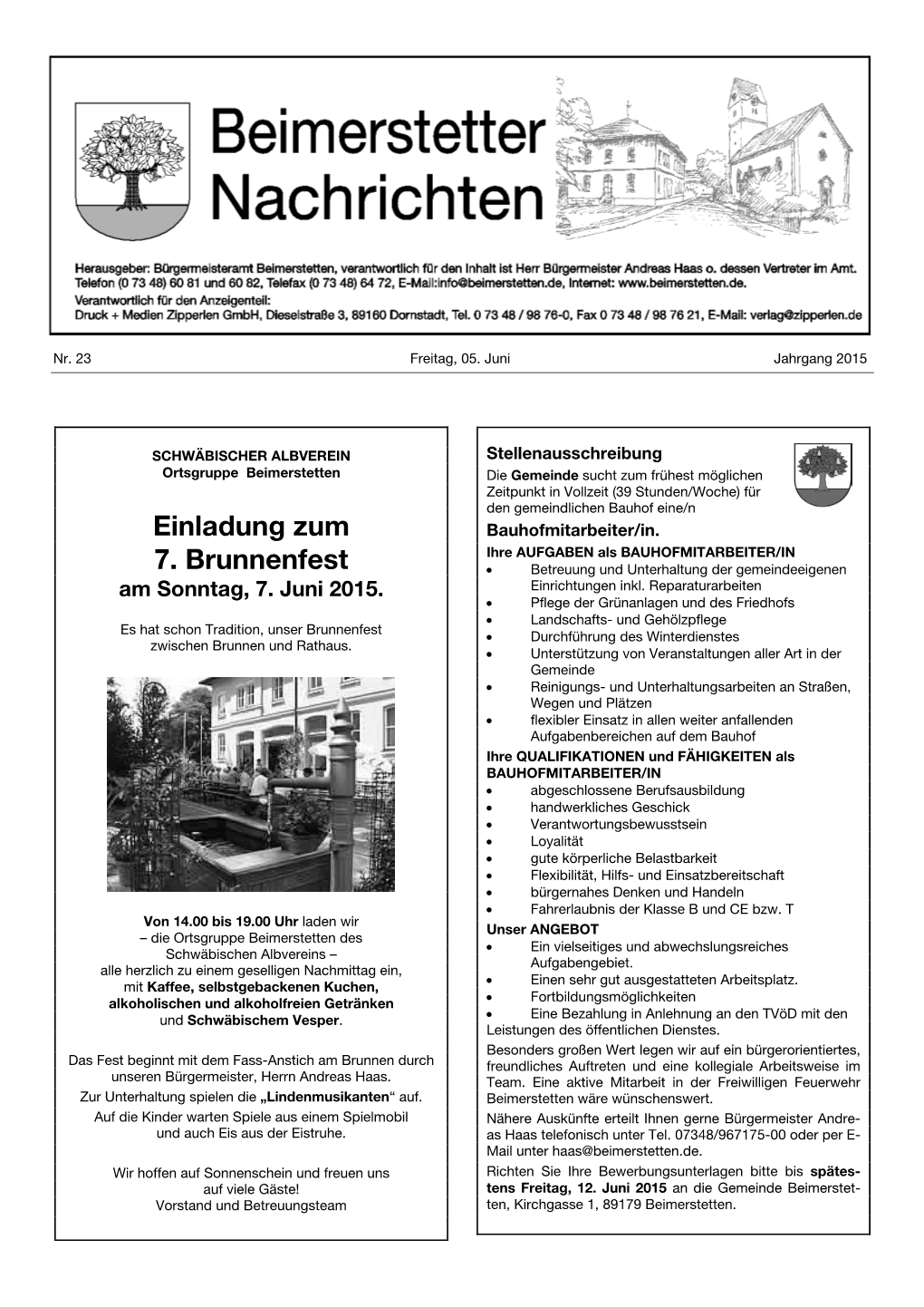 Mitteilungsblatt KW 23