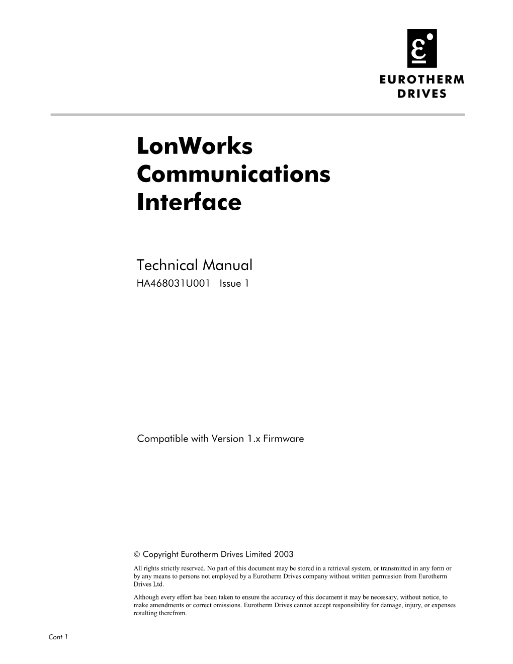 Lonworks Communications Interface