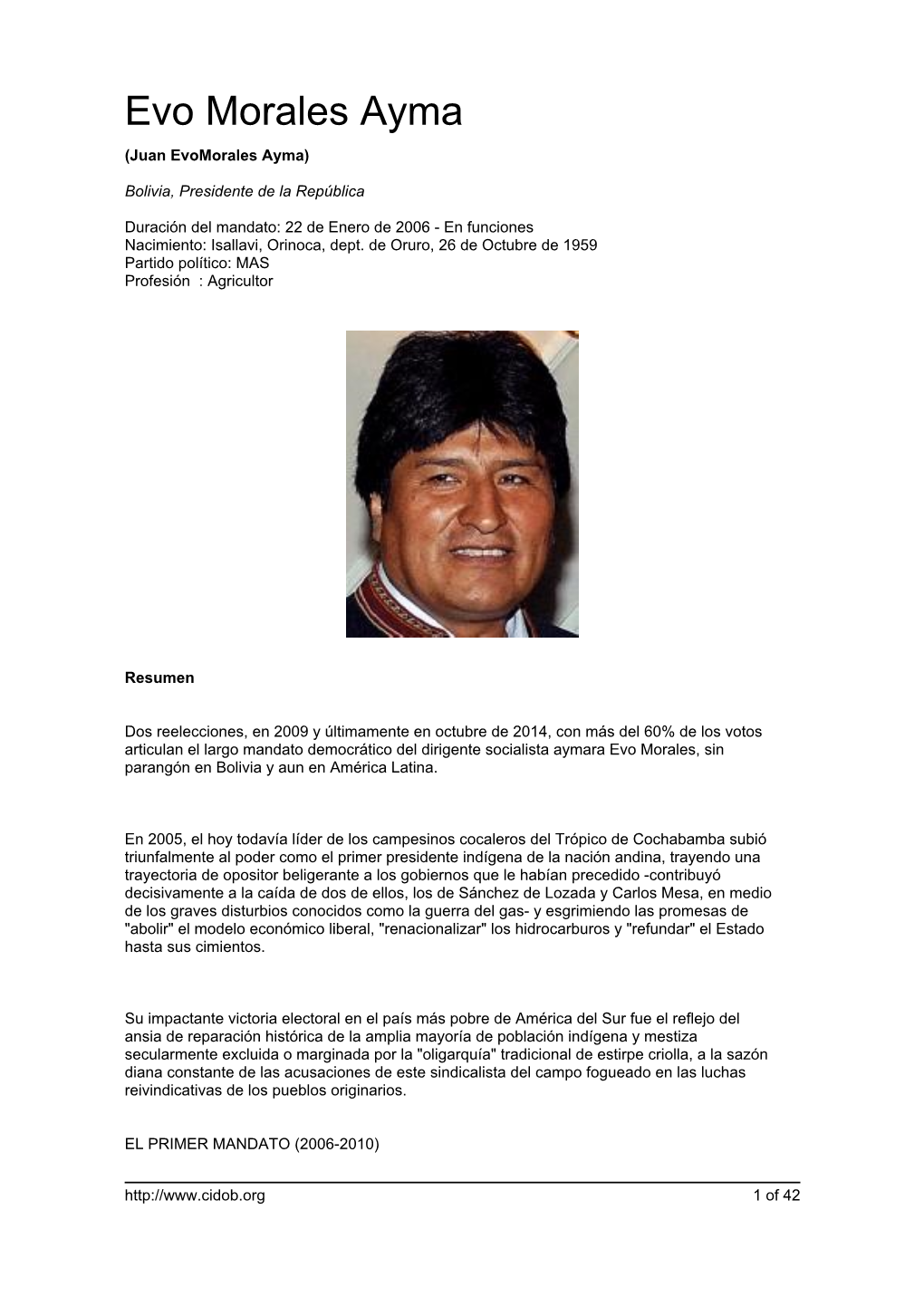 Evo Morales Ayma (Juan Evomorales Ayma)