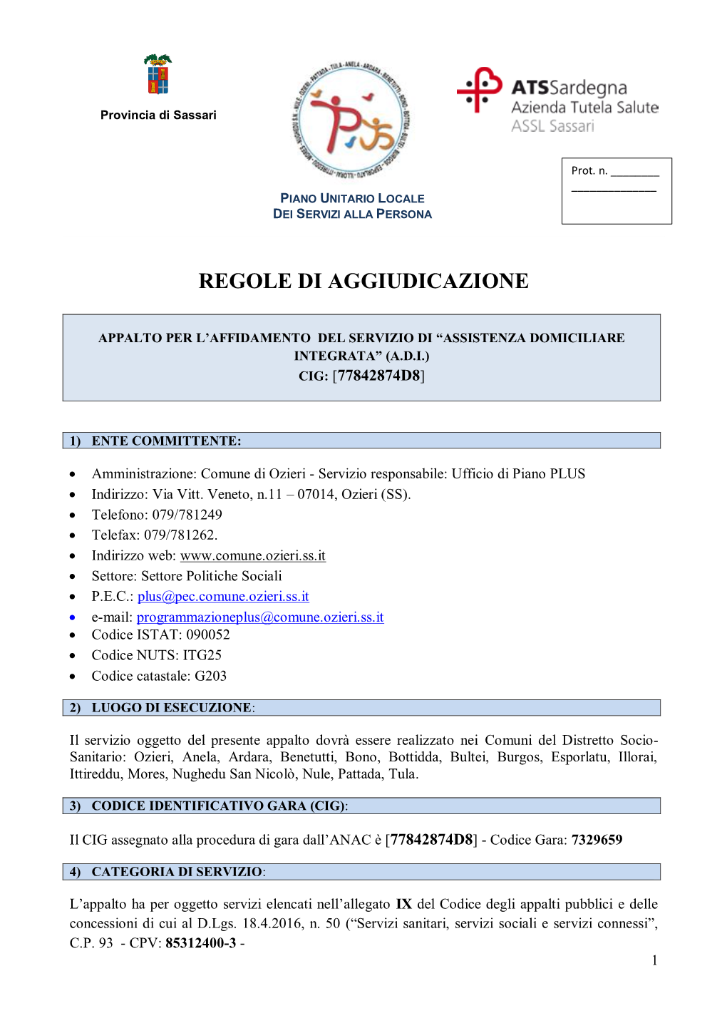 Regole Di Aggiudicazione