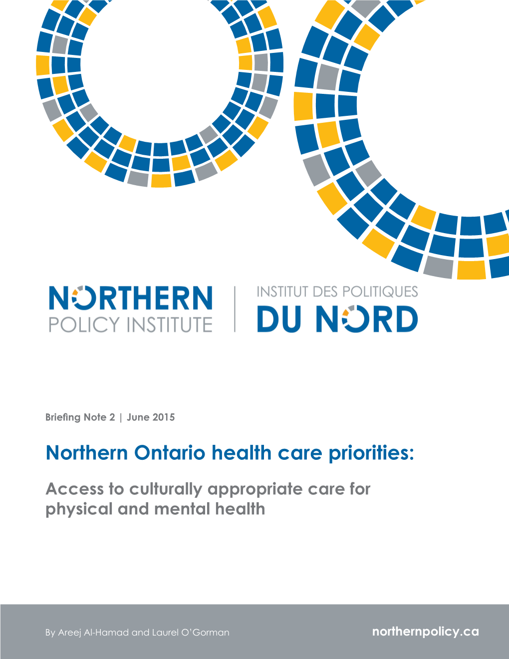 Northern Ontario Health Care Priorities