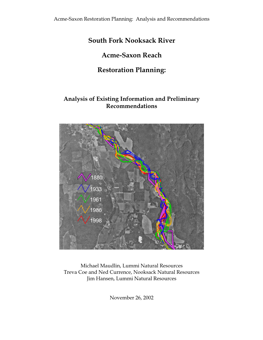 Acme-Saxon Reach Restoration Planning