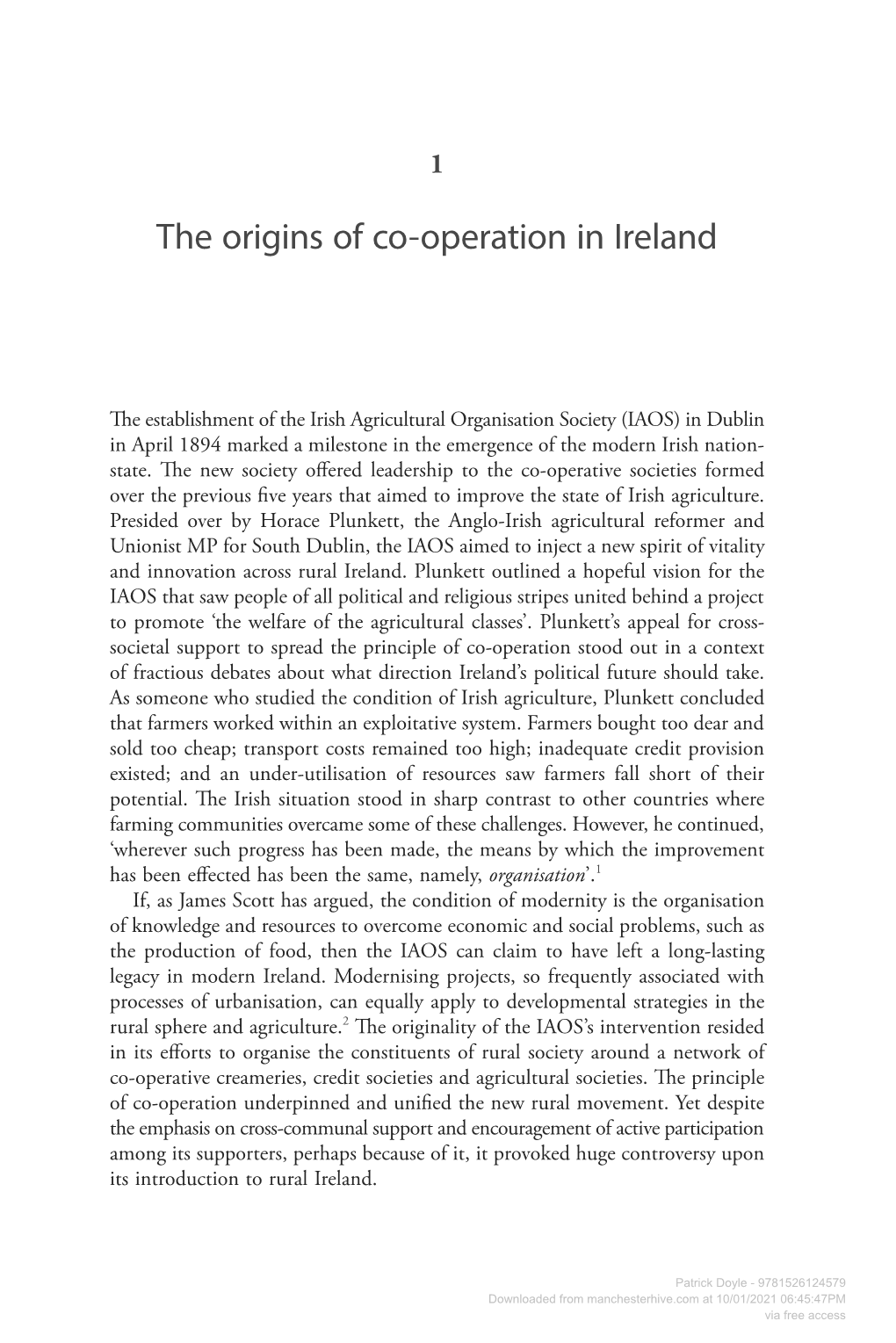 Downloaded from Manchesterhive.Com at 10/01/2021 06:45:47PM Via Free Access 14 Civilising Rural Ireland