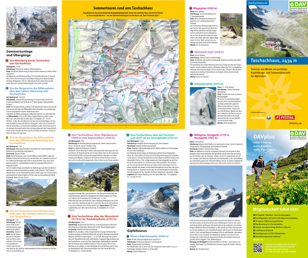 Sommertouren Rund Ums Taschachhaus 9 Bliggspitze (3454 M) Dauer: 4 Std