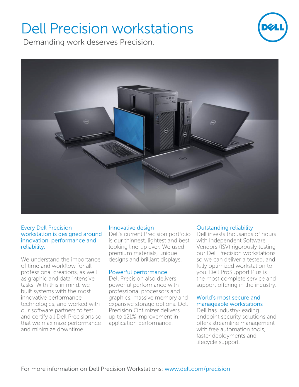 Dell Precision Workstations Demanding Work Deserves Precision