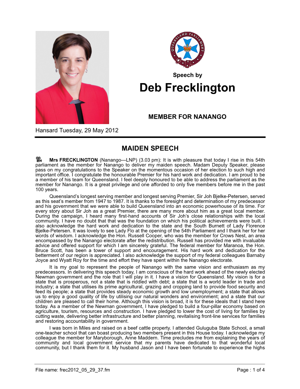 Deb Frecklington