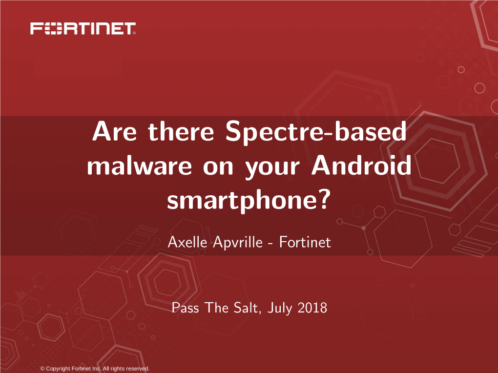 Are There Spectre-Based Malware on Your Android Smartphone?